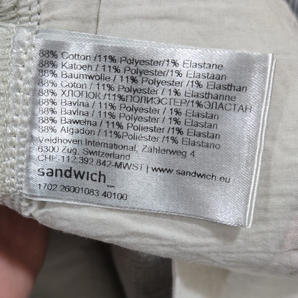 Sandwich Denim Pinstripe Mini Jean Skirt Size L Waist 32 - Picture 9 of 12